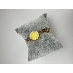 Gold Tuğralı Ayarlanabilir Bileklik